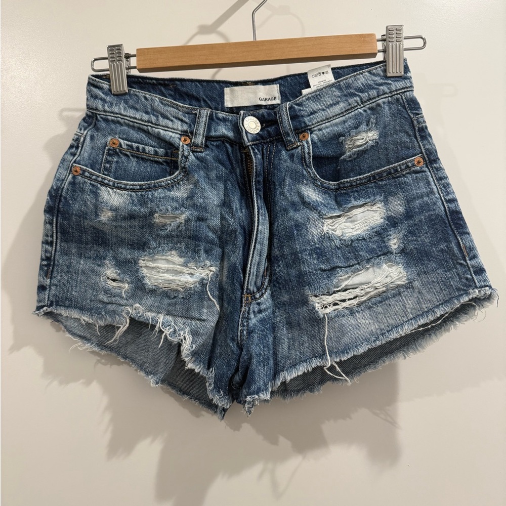 Garage Distressed Festival Jean Shorts
